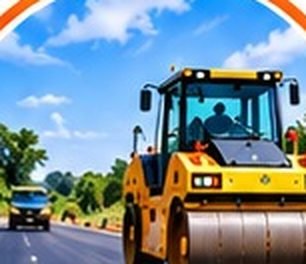 Compacteur sur une voirie